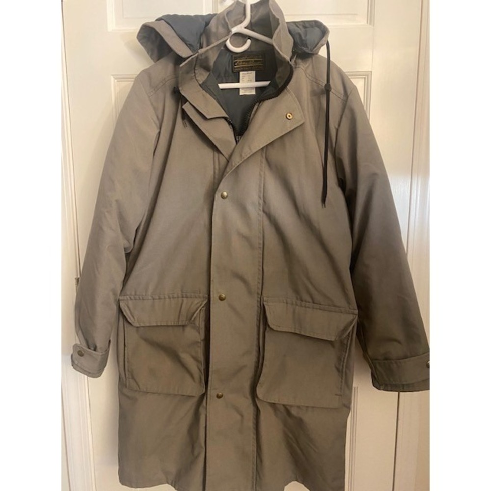 Eddie Bauer Expedition Outfitter Goose Down Hooded Jacket Mens‎ Size M VINTAGE